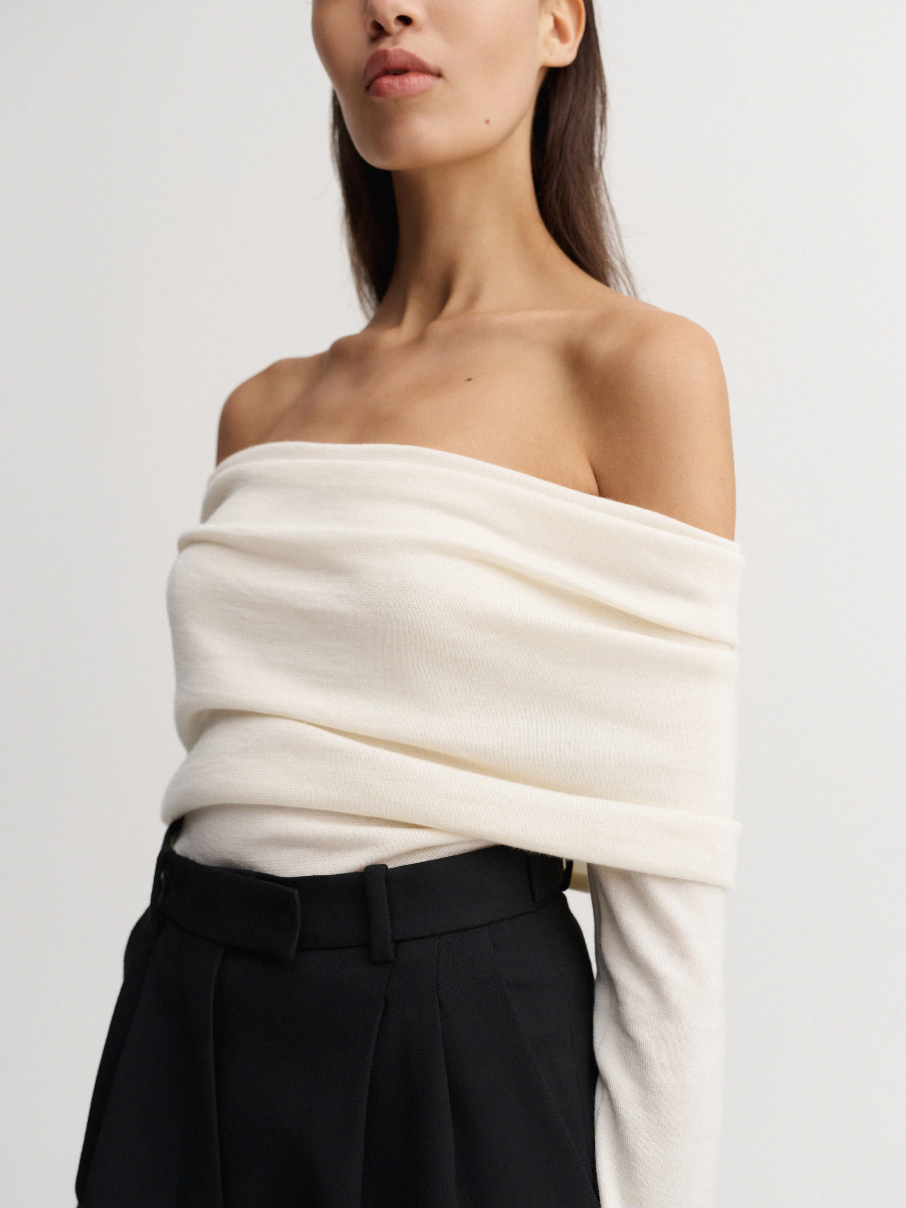 Cara Off Shoulder Top, cream - Image 4