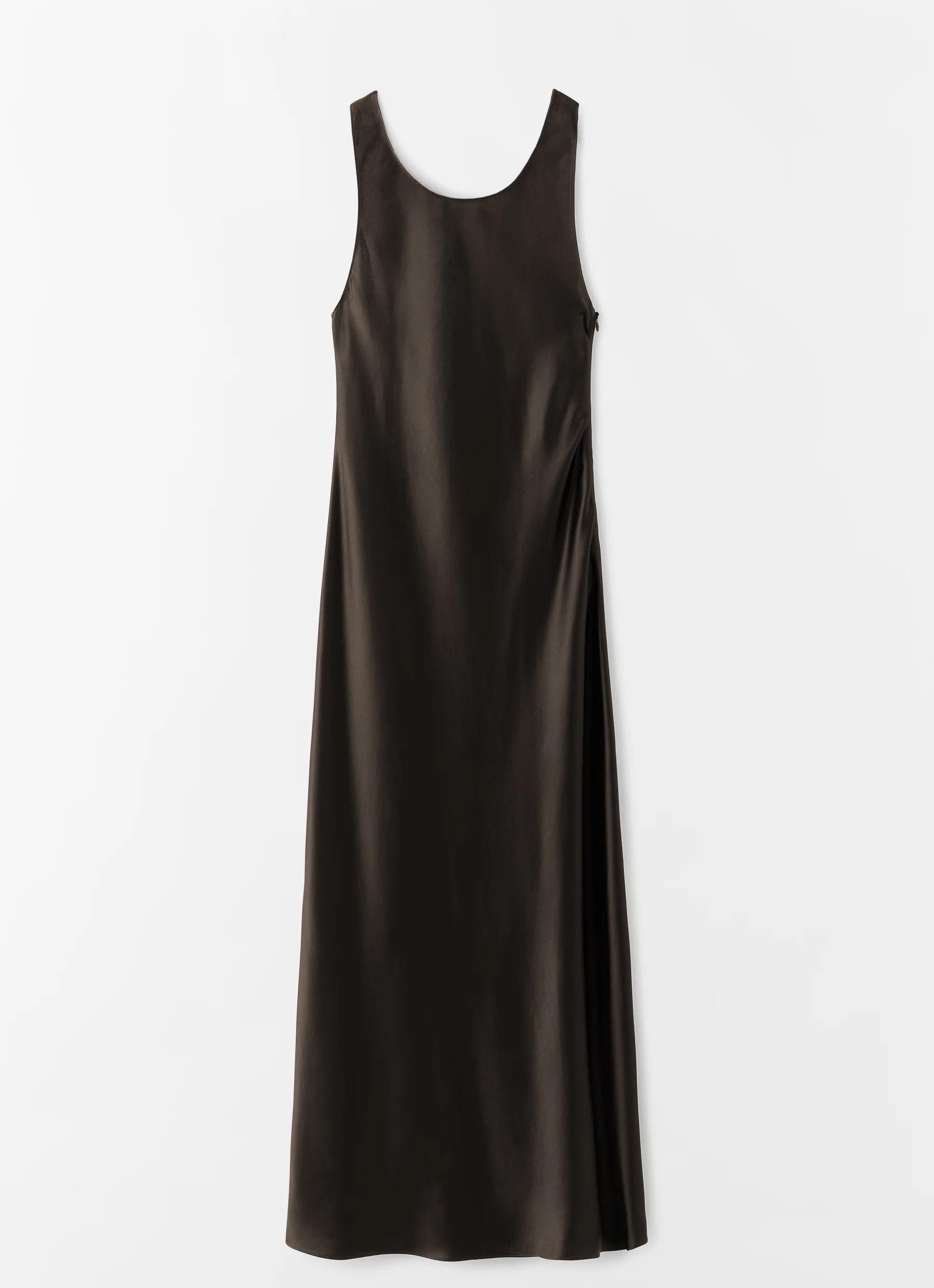 Zila Satin Dress, chocolate - Image 5
